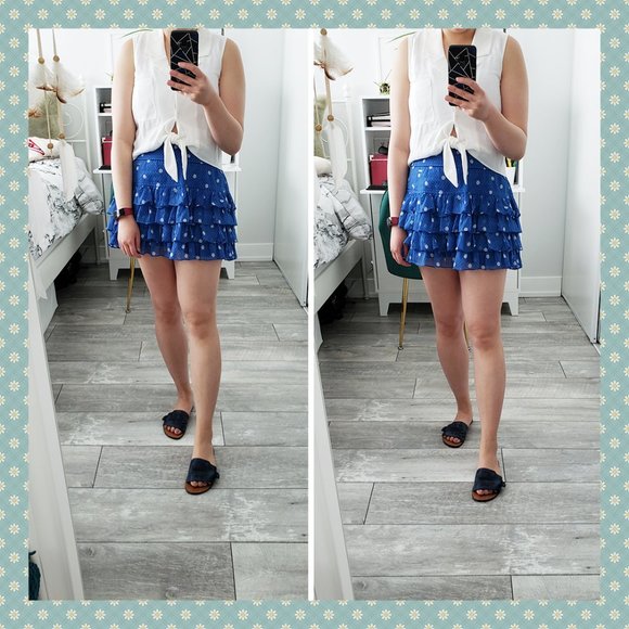 NWOT‎ Hollister Ruffle Polka Dot Skirt - Picture 1 of 5